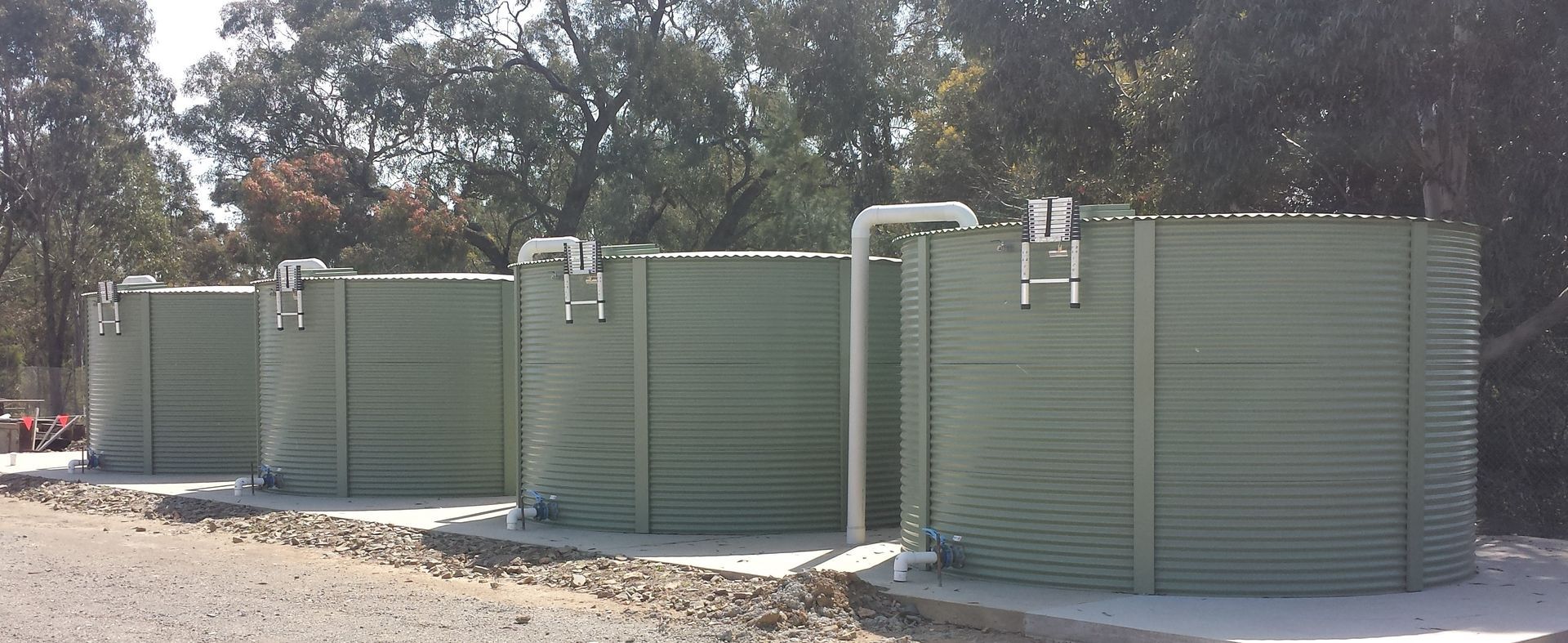 Commercial tank installation