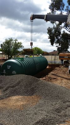 Underground tank installation